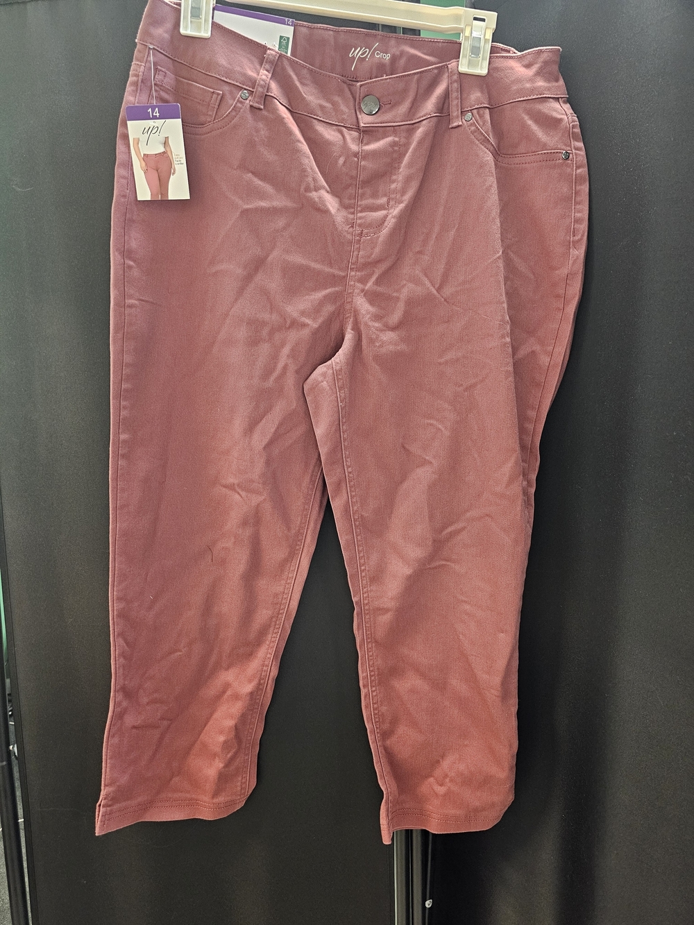 up! Crop High-Rise Crop Pants in Dusty Rose